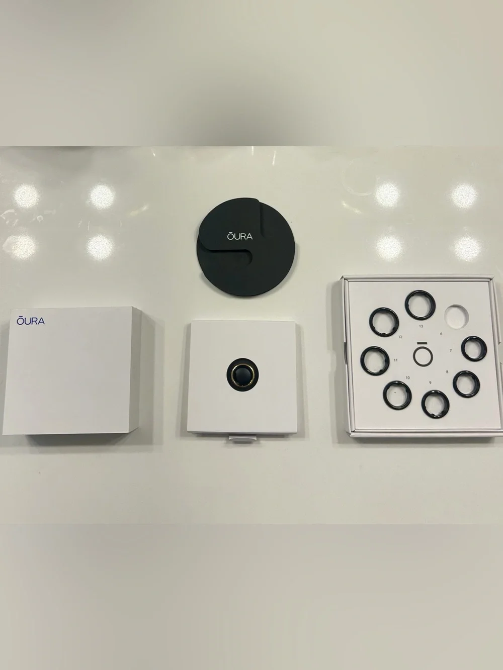 Oura Ring Gen3 in Horizon Gold & Charging Dock